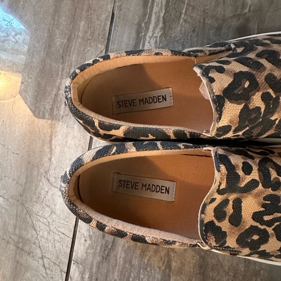Steve Madden Leopard Print Slip-On Sneakers - Picture 8 of 9